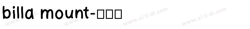 billa mount字体转换